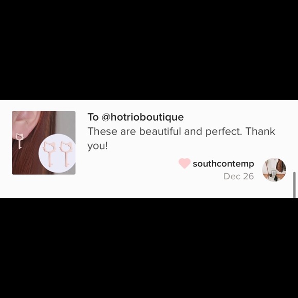 HELLO KITTY KEY  GOLD Stainless Steel Earrings with Gift Bag - Picture 3 of 6